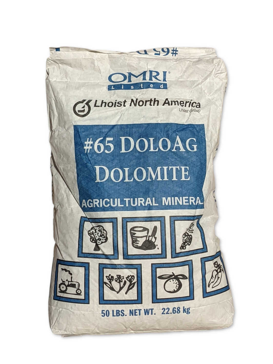 50 pound bag of Dolomite Lime Calcium Magnesium Bicarbonate Soil Amendment