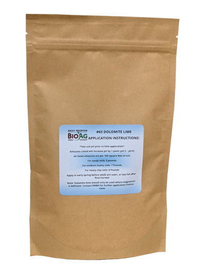 Dolomite Lime Calcium Magnesium Dicarbonate Soil Amendment Instructions on Bag