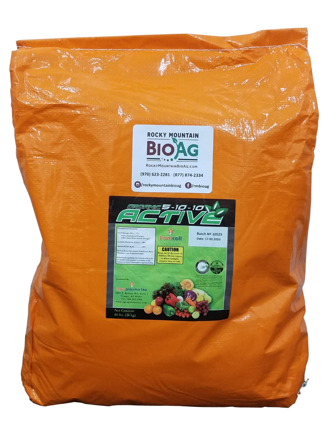 Active 5-10-10 Organic Fertilizer in 44lb Bag