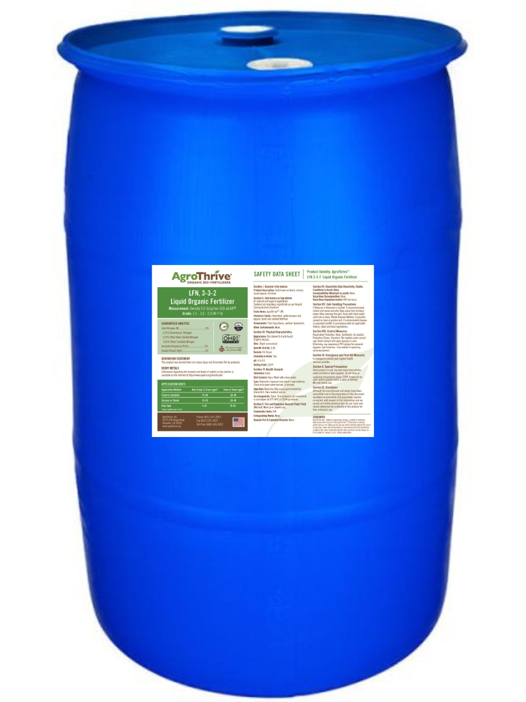 AgroThrive LFN 3-3-2 55 Gallon Drum