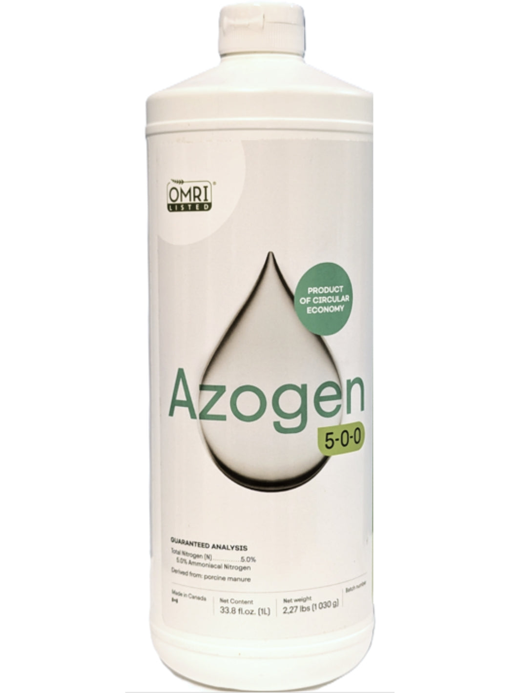 Azogen 5-0-0 32 ounce bottle organic nitrogen supplement