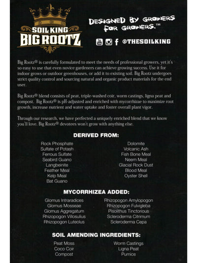 Big Rootz Soil by The Soil King Information Sheet