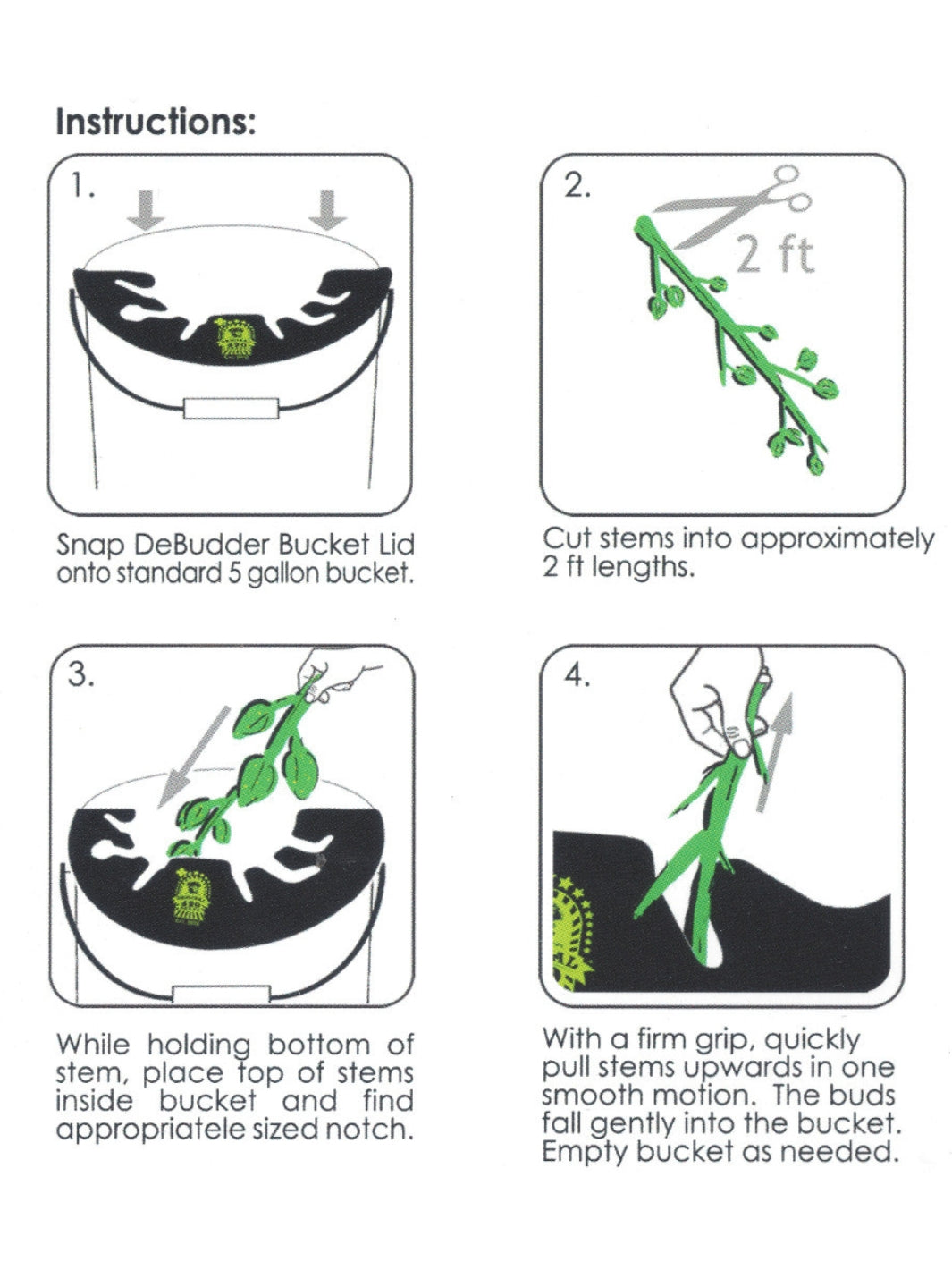 Instructions for the DeBudder Bucket Lid by The Original 420 Brand