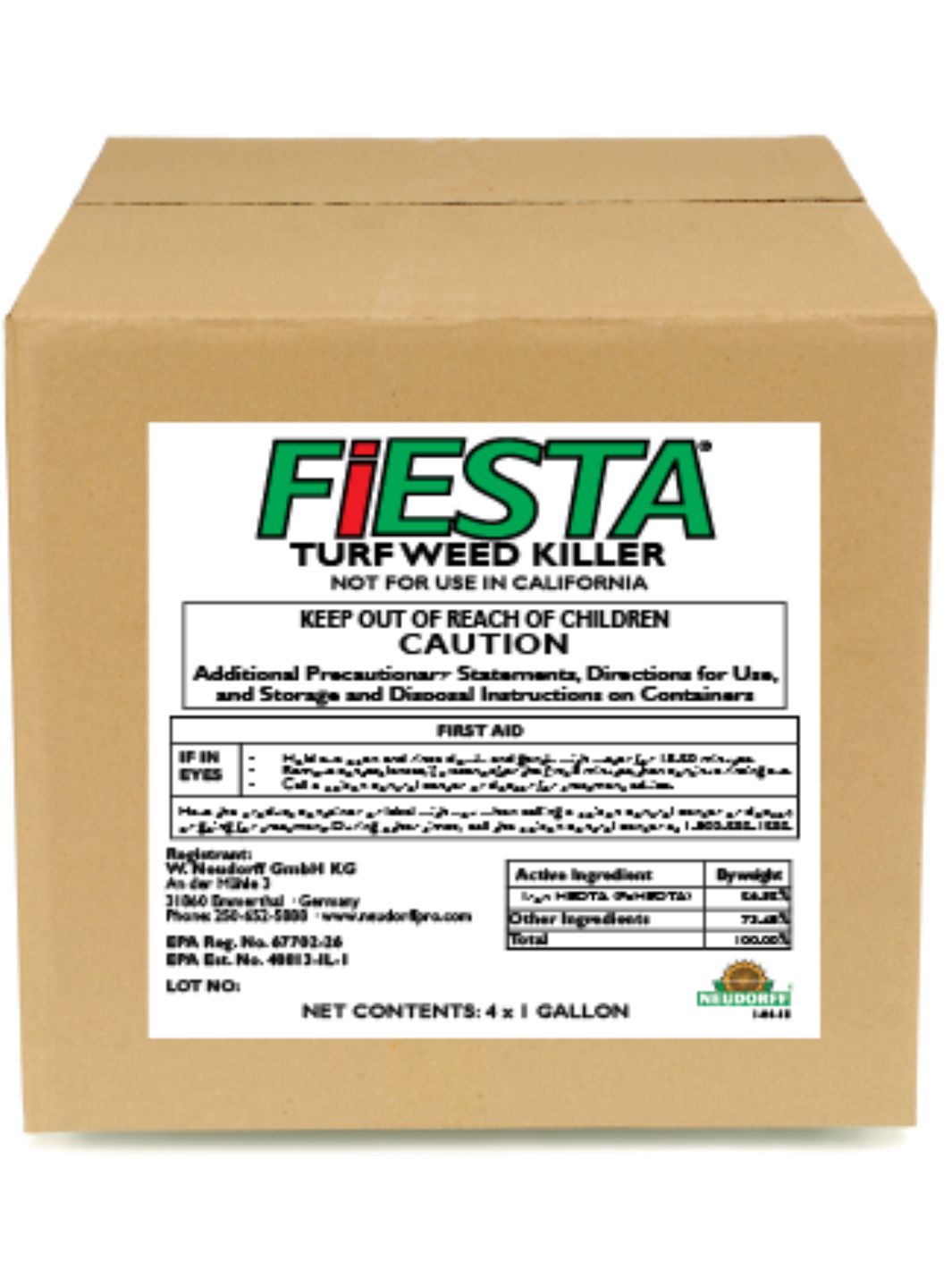 4 X 1 Gallon Case Pack Of Fiesta Herbicide