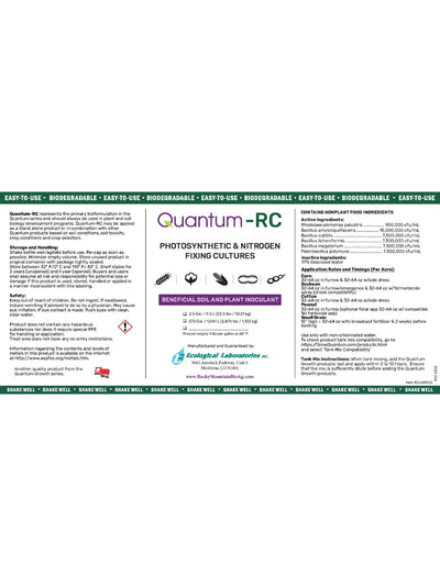 Quantum Growth RC Row Crop Formula Label